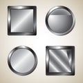 Set of blank grey buttons Royalty Free Stock Photo
