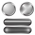 Set of blank grey buttons Royalty Free Stock Photo