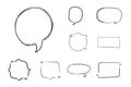 hand drawn speech bubble scribble, quote doodle Royalty Free Stock Photo