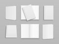 Set blank magazine cover, book, booklet, brochure. Royalty Free Stock Photo