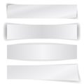 Set of blank paper banners