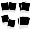 Set blank photography frame on white backround. 3d rendering