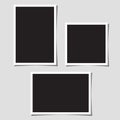 Set of blank photos for collage. Vector illustration Royalty Free Stock Photo