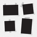 Set of blank photos for collage. Vector illustration Royalty Free Stock Photo