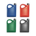 Set of Blank Plastic Jerrycan Canister Gallon Oil Royalty Free Stock Photo