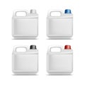 Set of Blank Plastic Jerrycan Canister Gallon Oil Royalty Free Stock Photo