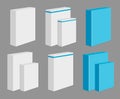 Set of Blank Product Boxes Royalty Free Stock Photo
