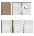 Set of Blank Realistic Spiral Notepad Notebook Royalty Free Stock Photo