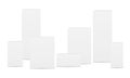 Blank rectangular boxes