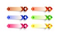 Set of six blank colorful infographic