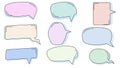 set of the blank speech bubble, conversation box, message box, frame talk, chatbox, though bubble, and speaking balloon