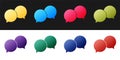 Set Blank speech bubbles icon isolated on black and white background. Vector Royalty Free Stock Photo