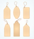 Set of Blank tags heart. Vector illustration