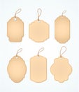 Set of Blank tags heart. Vector illustration Royalty Free Stock Photo