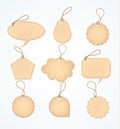 Set of Blank tags heart. Vector illustration Royalty Free Stock Photo