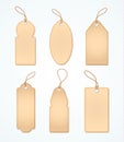 Set of Blank tags heart. Vector illustration Royalty Free Stock Photo