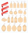 Set of Blank tags. Vector illustration Royalty Free Stock Photo