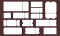 Set of blank ticket templates.