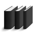 Set of blank vertical books cover template