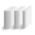 Set of blank vertical books cover template