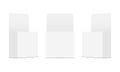 Set of blank white packaging boxes with rounded top Royalty Free Stock Photo