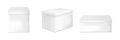 Set of blank white packaging boxes. Royalty Free Stock Photo