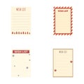 Set of blank wish list templates Royalty Free Stock Photo