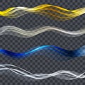 Set of blend abstract wave Colorful wave flow Design element Royalty Free Stock Photo