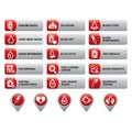 Set of blood information icons. Vector illustration decorative design Royalty Free Stock Photo