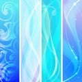 Set blue banners Royalty Free Stock Photo