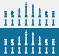 Set of blue Chess icons