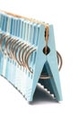 Set of blue clothespin Royalty Free Stock Photo