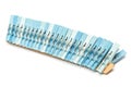Set of blue clothespin Royalty Free Stock Photo