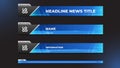 set blue corporate lower third for headline ready to animation Royalty Free Stock Photo