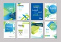 Set of blue cover brochure, flyer, annual report, design layout Royalty Free Stock Photo