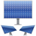 Set of Blue electric solar panel for sun light.