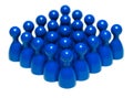 Set of blue game pieces Royalty Free Stock Photo