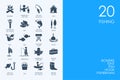 Set of BLUE HAMSTER Library fishing icons
