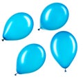 Set of blue helium balloons, element of decorations