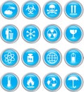 Set of blue icons Royalty Free Stock Photo