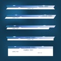 Set of blue lower third Royalty Free Stock Photo