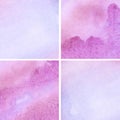 Set of blue pink purple watercolor backgrounds Royalty Free Stock Photo