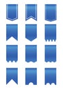 Set of blue ribbon banner icon Royalty Free Stock Photo