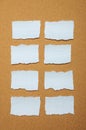 Set of blue torn piece of paper Royalty Free Stock Photo