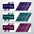 Set of 3 blue vector web banners Royalty Free Stock Photo