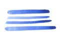 Set of blue Watercolor lines. Aquarelle Stripes