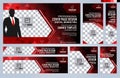 Set of Blue Web banners templates, Coverpage Royalty Free Stock Photo