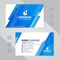 Set of blue and white Modern Corporate Business Card Design