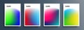 Set of blurred backgrounds with bright color gradients. Abstract graphic templates collection. Royalty Free Stock Photo