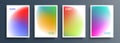 Set of blurred backgrounds with soft color gradients. Abstract graphic templates collection. Royalty Free Stock Photo